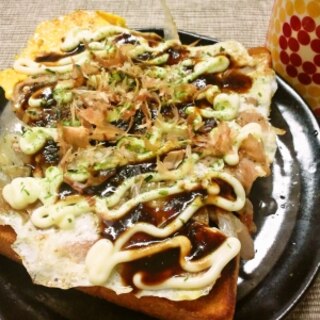 とんぺい焼き風トースト☆お好み焼き味で美味い☆